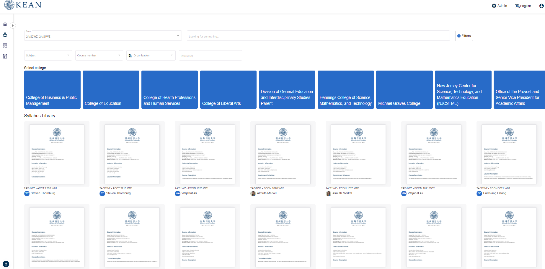 Simple Syllabus Dashboard